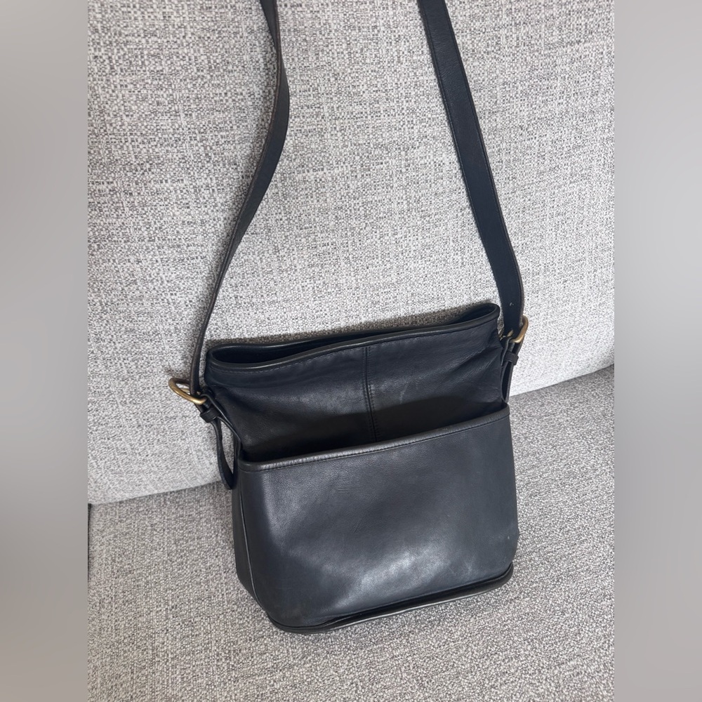 Vintage Coach Bleeker 4153 Black Leather *project bag*